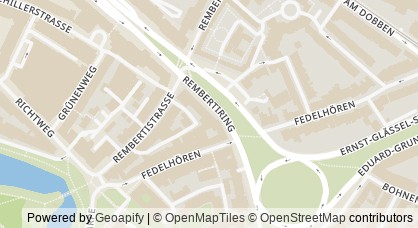 Représentation cartographique de la coordination des espaces sociaux Mitte, banlieue est, Findorff