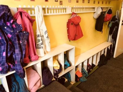 Gaderobe in einem Bremer Kindergarten