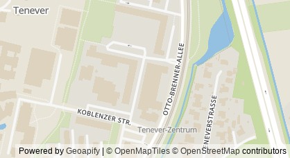 Kartendarstellung von  Quartierszentrum Tenever  