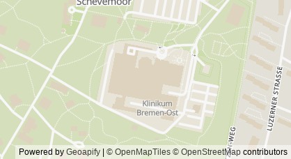 Kartendarstellung von  Klinik für Kinder- und Jugendpsychiatrie | Klinikum Bremen-Ost