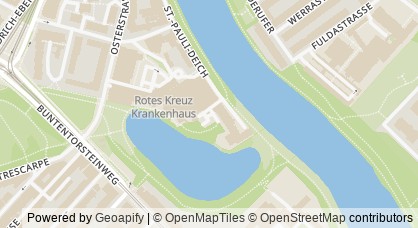 Kartendarstellung von  Rotes Kreuz Krankenhaus