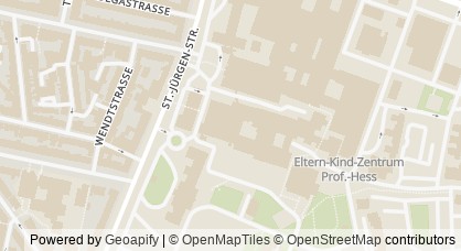 Map showing the human milk bank of Gesundheit Nord