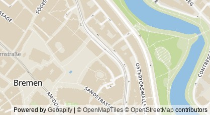 Map showing Starthaus Bremen and Bremerhaven