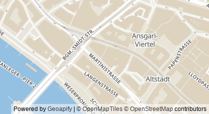 Kartendarstellung von  Bremer Sportjugend im Landessportbund Bremen e.V.