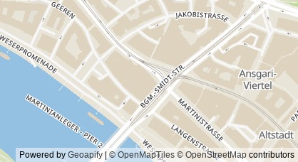 Kartendarstellung von  Beratungs- und Interventionsstelle bei Beziehungsgewalt