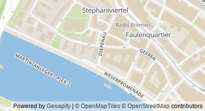 Kartendarstellung von  Stadtteil-Schule e.V. Bremen