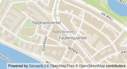 Kartendarstellung von  Verein Bremische Straffälligenbetreuung