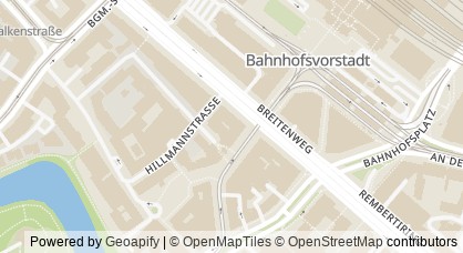 Représentation cartographique du PiB Pflegekinder à Brême gGmbH