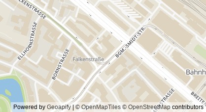 Kartendarstellung von  Gruppenangebote der Ambulanten Suchthilfe