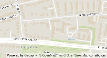 Kartendarstellung von  Kinderhaus Freiligrathstraße