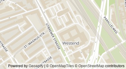 Kartendarstellung von  Jobcenter Bremen