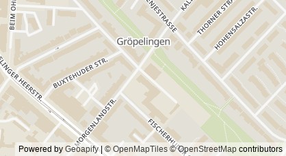 Carte montrant les services de conseil éducatif de proximité dans le quartier d'Überseestadt