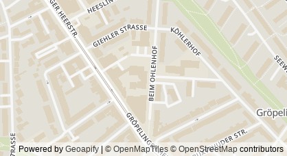 Kartendarstellung von  Nachbarschaftshaus Helene Kaisen