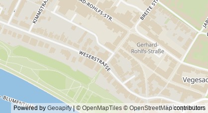 Kartendarstellung von  Beratung Pflegestützpunkt Vegesack