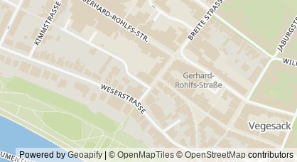 Kartendarstellung von  Pflegestützpunkt Vegesack