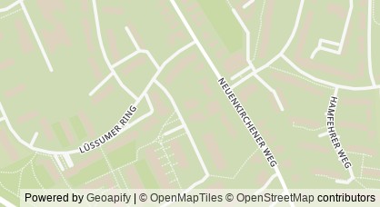 Kartendarstellung von  „Ankommen im Quartier“ (AiQ) Lüssum